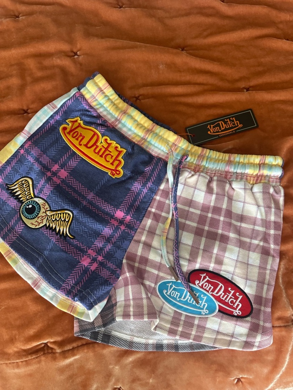 NWT Von Dutch Patchwork Graphic Lounge PJ Shorts
